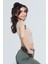 Skye Bisiklet Yaka Ribanalı Kısa Kollu Örme Crop T-Shirt 1032 4