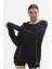 Ela Kapüşonlu 2 İplik Fermuar Detaylı Loose Fit Örme Sweatshirt 1051 1