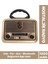 Yüksek Sesli Fiş Priz Şarjlı & Pilli Fm Bluetooth USB Mp3 Aux Tf Sd Dekoratif Nostaljik Radyo 1