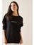 Siyah Brooklyn Basklı Sweatshirt 5KXK8-49027-02 2
