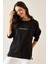 Siyah Brooklyn Basklı Sweatshirt 5KXK8-49027-02 4