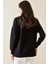 Siyah Brooklyn Basklı Sweatshirt 5KXK8-49027-02 5