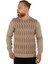Brg Vizon Renk Desenli Erkek Basic Triko-Kazak BRG21174-0070 2