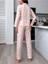 Pembe Kiraz Baskılı Uzun Pijama Takımı 2