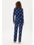 Kadın Lacivert Pijama Takım 50302757-VR033 5