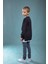 Genç Önü Baskılı T-Shirt Parça Detaylı Sweatshirt 3