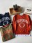 Genç Önü Baskılı T-Shirt Parça Detaylı Sweatshirt 1