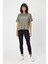 Bisiklet Yaka Baskılı Yırtmaçlı T-Shirt (B24-00212) 1