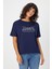 Bisiklet Yaka Baskılı Yırtmaçlı T-Shirt (B24-00212) 4