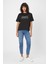 Bisiklet Yaka Baskılı Yırtmaçlı T-Shirt (B24-00212) 1