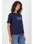 Bisiklet Yaka Baskılı Yırtmaçlı T-Shirt (B24-00212) 5