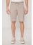 Slim Fit Dar Kesim Yan Cepli Gofre Desenli Şort 5