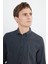 Slim Fit Dar Kesim Klasik Yaka Armürlü Gömlek 4