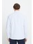 Pamuklu Oxford Slim Fit Dar Kesim Klasik Yaka Armürlü Gömlek 5