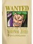 Bej Kısa Kollu Loose Fit Tişört Ön-Arka Anime Nakışlı Zoro Wanted One Pıece Tişört 3