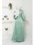 Kadın Giyim Moda Tesettür Abiye Saten Elbise 2762 3