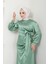 Kadın Giyim Moda Tesettür Abiye Saten Elbise 2762 4