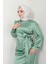 Kadın Giyim Moda Tesettür Abiye Saten Elbise 2762 5