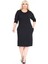 Çift Cepli Kışlık Büyük Beden Esnek Siyah Elbise 34C-2608 1