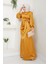 Kadın Giyim Moda Tesettür Abiye Saten Elbise 2762 1
