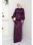 Kadın Giyim Moda Tesettür Abiye Saten Elbise 2762 1