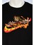 Siyah Anime Tişört Orijinal Nakışlı Kyojuro Rengoku Demon Slayer Relaxed Fit Tshirt 2