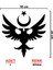 Ay Yıldız Çift Başlı Kartal Sticker - Ay Yıldız Sticker - Oto Sticker - Araba Sticker 1