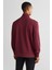 Erkek Bordo Regular Fit Yarım Fermuarlı Sweatshirt 2