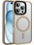 Apple iPhone 16 Pro Max Kılıf Mat Arka Yüzey Wireless Şarj Özellikli Flet Magsafe Kapak 1