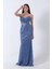 Indigo Pul Taş Işlemeli Straplez Balık Abiye 9705304.98 4