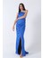 Saks Önü Yırtmaçlı Tek Omuz Şık Abiye 0801563.26 2