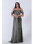 Haki Pul Payet Detaylı Yırtmaçlı Abiye 9705321.23 2