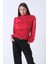 Kırmızı Yaka ve Etek Ucu Gipeli Oversize Saten Bluz 3972990.08 1