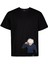 Siyah Unisex Loose Fit Tişört Anime Full Nakışlı Jujutsu Kaısen Bisiklet Yaka Pamuklu Tişört 1