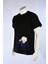 Siyah Unisex Loose Fit Tişört Anime Full Nakışlı Jujutsu Kaısen Bisiklet Yaka Pamuklu Tişört 4