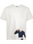 Beyaz Unisex Loose Fit Tişört Anime Full Nakışlı Jujutsu Kaısen Bisiklet Yaka Pamuklu Tişört 1