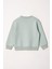 Bisiklet Yaka Uzun Kol Kalp Nakışlı Sardonlu Kız Çocuk Mint Renk Sweatshirt 3