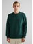 Erkek Yeşil Regular Fit Sweatshirt 1