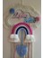 Doa Filstore Makrome Isme Özel Bulut Gökkuşağı El Yapımı Bebek Kapı Bebek Odası Bebek Duvar Süsü (35X75) 2