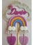 Doa Filstore Makrome Isme Özel Bulut Gökkuşağı El Yapımı Bebek Kapı Bebek Odası Bebek Duvar Süsü (35X75) 2