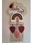 Doa Filstore Makrome Isme Özel Yaldızlı Bulut Gökkuşağı El Yapımı Bebek Kapı Bebek Odası Bebek Duvar Süsü (35X75) 1