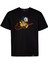 Loose Fit Unisex Siyah Tişört Nakışlı Naruto Anime Rahat Kesim Bisiklet Yaka Tshirt 1