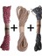 Doğal Jute Ip-Twine Baker Kırmızı Beyaz -Siyah Beyaz Ip, 3lü Set, Hediye Paketleme, Yılbaşı Süsleme Ipleri, 3X10 Metre 1