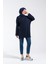 2255_REGLAN Kollu Minimal Baskılı Basic Oversize Rahat Kalıp Tesettür Tunik 2