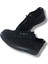 GR0220 Süet Deri Siyah Erkek Lastik Bağcık İthal Taban Sneaker Ayakkabı 2