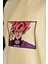 Unisex Loose Fit Bej Dragon Ball Anime Nakışlı Rahat Kesim Tshirt 5