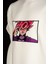 Unisex Loose Fit Beyaz Dragon Ball Anime Nakışlı Rahat Kesim Tshirt 5