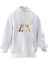 Unisex Premium Pamuk Beyaz Chip And Dale Baskılı 3 Iplik Kapüşonlu Sweatshirt 1