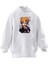 Unisex Premium Pamuk Beyaz Japon Joker Baskılı 3 Iplik Kapüşonlu Sweatshirt 1