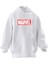 Unisex Premium Pamuk Beyaz Marvel Baskılı 3 Iplik Kapüşonlu Sweatshirt 1